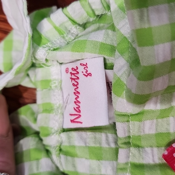 2T ADORABLE Nannette girl  giraffe seersucker dress. With 2 hair clips - Picture 4 of 5